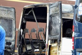 Тушили на автостанции