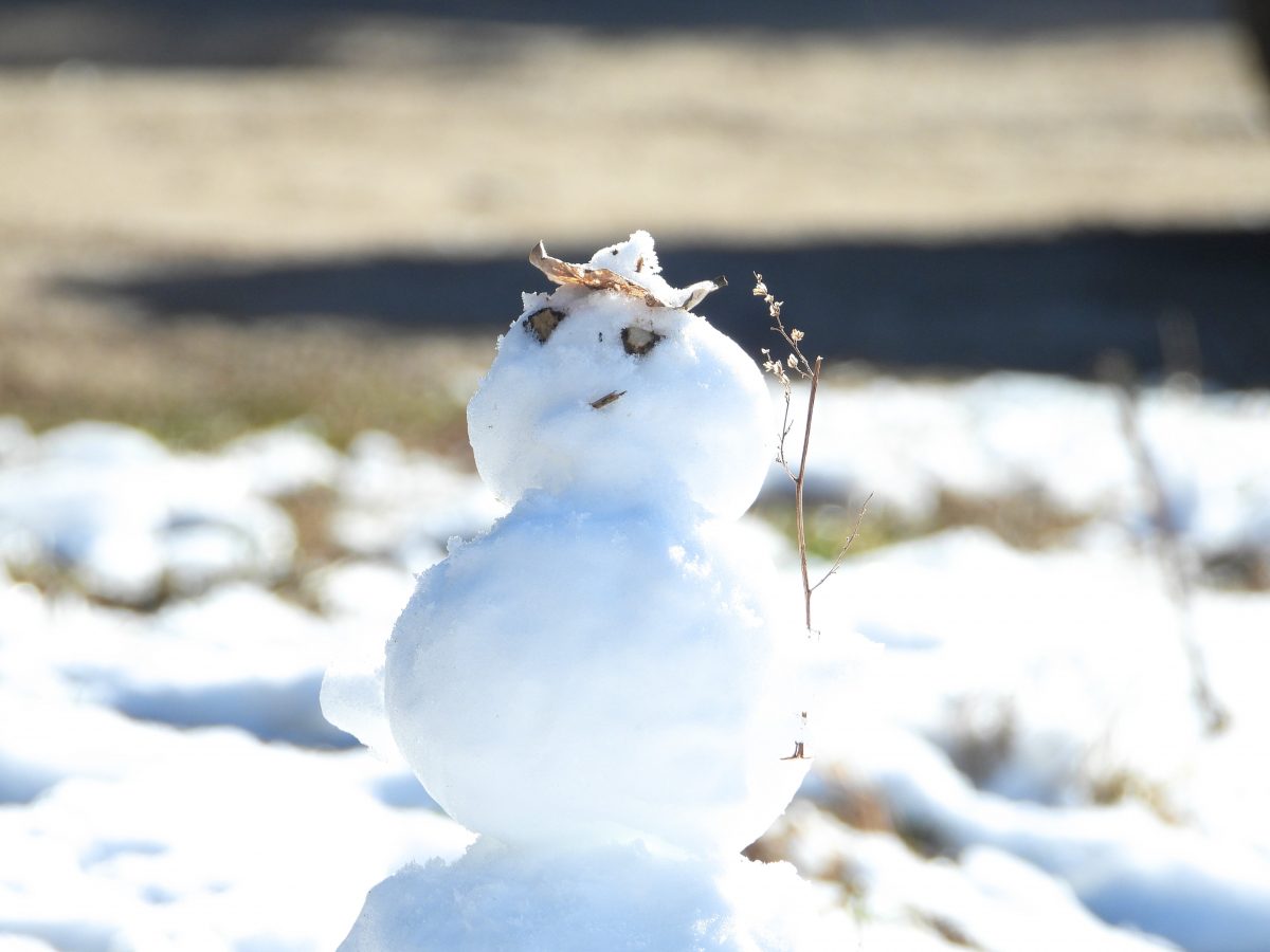 весенний снеговик